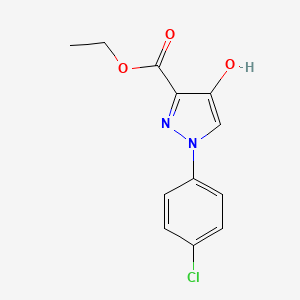 molecular formula C12H11ClN2O3 B1348941 1-(4-Chloro-phenyl)-4-hydroxy-1H-pyrazole-3-carboxylic acid ethyl ester CAS No. 26502-56-7