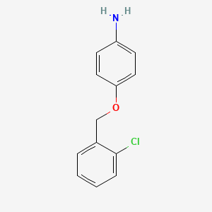 molecular formula C13H12ClNO B1348942 4-[(2-氯苄基)氧基]苯胺 CAS No. 21116-13-2
