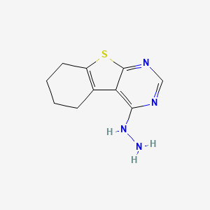 molecular formula C10H12N4S B1348944 4-Hydrazino-5,6,7,8-tetrahydro[1]benzothieno[2,3-d]pyrimidine CAS No. 40106-45-4