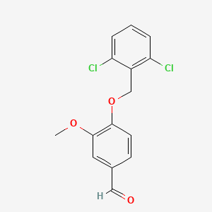 molecular formula C15H12Cl2O3 B1348952 4-[(2,6-Dichlorobenzyl)oxy]-3-methoxybenzaldehyde CAS No. 529513-66-4