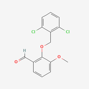 molecular formula C15H12Cl2O3 B1348954 2-[(2,6-二氯苄基)氧基]-3-甲氧基苯甲醛 CAS No. 588713-62-6