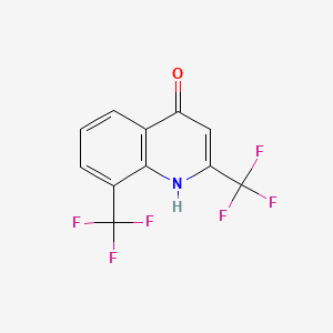 molecular formula C11H5F6NO B1348971 2,8-Bis(trifluoromethyl)quinolin-4-ol CAS No. 35853-41-9
