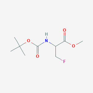 molecular formula C9H16FNO4 B13489792 Methyl 2-{[(tert-butoxy)carbonyl]amino}-3-fluoropropanoate CAS No. 136581-48-1