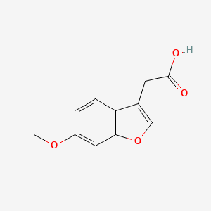 molecular formula C11H10O4 B1348981 2-(6-Methoxy-1-benzofuran-3-yl)acetic acid CAS No. 69716-05-8