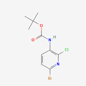 molecular formula C10H12BrClN2O2 B13489892 tert-butyl N-(6-bromo-2-chloropyridin-3-yl)carbamate 