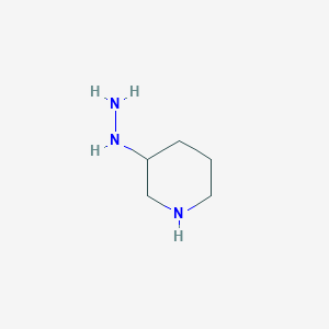 molecular formula C5H13N3 B13489906 3-Hydrazinylpiperidine 