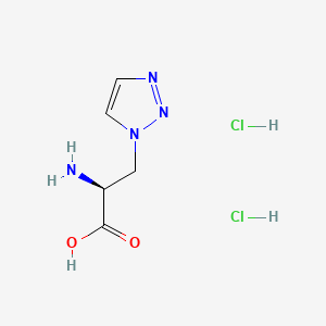 molecular formula C5H10Cl2N4O2 B13489914 (2S)-2-amino-3-(1H-1,2,3-triazol-1-yl)propanoic acid dihydrochloride 