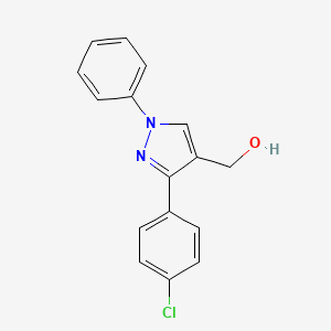 molecular formula C16H13ClN2O B1348997 (3-(4-Chlorophenyl)-1-phenyl-1H-pyrazol-4-yl)methanol CAS No. 36640-39-8