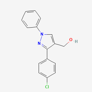 molecular formula C16H13ClN2O B1348997 3-(4-Chlorophenyl)-1-phenyl-1H-pyrazole-4-methanol CAS No. 36640-39-8