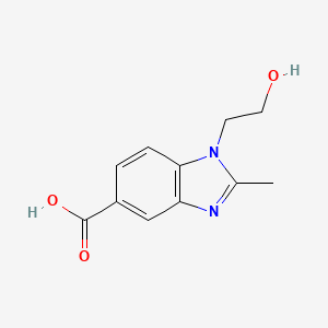 molecular formula C11H12N2O3 B1348998 1-(2-Hydroxyethyl)-2-methyl-1H-benzoimidazole-5-carboxylic acid CAS No. 279227-02-0