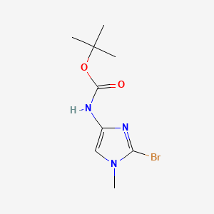 molecular formula C9H14BrN3O2 B13490006 tert-butyl N-(2-bromo-1-methyl-1H-imidazol-4-yl)carbamate 