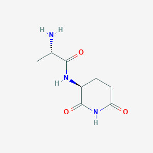molecular formula C8H13N3O3 B13490074 (S)-2-Amino-N-((S)-2,6-dioxopiperidin-3-yl)propanamide 