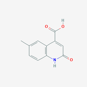molecular formula C11H9NO3 B1349011 2-Hydroxy-6-methylquinoline-4-carboxylic acid CAS No. 33274-47-4
