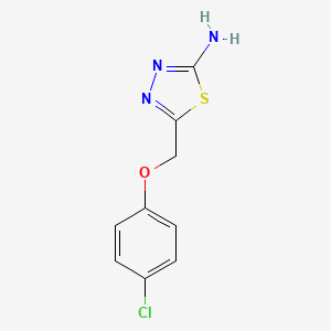 molecular formula C9H8ClN3OS B1349013 5-((4-Chlorophenoxy)methyl)-1,3,4-thiadiazol-2-amine CAS No. 84138-73-8