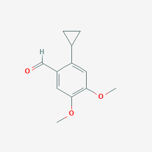 molecular formula C12H14O3 B13490171 2-Cyclopropyl-4,5-dimethoxybenzaldehyde 