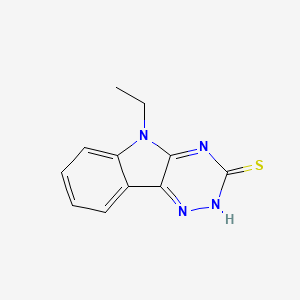 molecular formula C11H10N4S B1349019 5-ethyl-5H-[1,2,4]triazino[5,6-b]indole-3-thiol CAS No. 36047-55-9