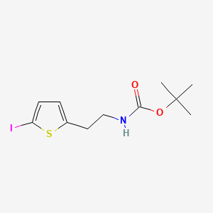 molecular formula C11H16INO2S B13490199 tert-butyl N-[2-(5-iodothiophen-2-yl)ethyl]carbamate 