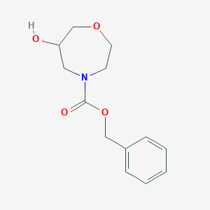 molecular formula C13H17NO4 B13490210 Benzyl 6-hydroxy-1,4-oxazepane-4-carboxylate 