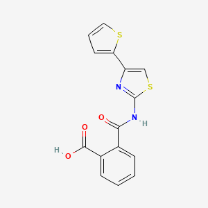 molecular formula C15H10N2O3S2 B1349038 N-(4-Thiophen-2-yl-thiazol-2-yl)-phthalamic acid CAS No. 325807-37-2