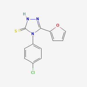 molecular formula C12H8ClN3OS B1349048 4-(4-chlorophenyl)-5-(furan-2-yl)-4H-1,2,4-triazole-3-thiol CAS No. 60870-39-5