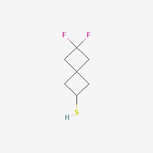 molecular formula C7H10F2S B13490748 6,6-Difluorospiro[3.3]heptane-2-thiol 