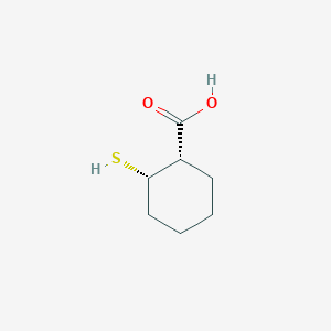 molecular formula C7H12O2S B13490765 rac-(1R,2R)-2-sulfanylcyclohexane-1-carboxylic acid 