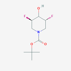 molecular formula C10H17F2NO3 B13490842 rac-tert-butyl (3R,5R)-3,5-difluoro-4-hydroxypiperidine-1-carboxylate 