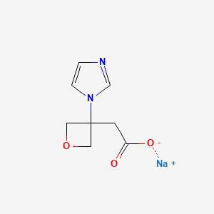 molecular formula C8H9N2NaO3 B13490887 sodium 2-[3-(1H-imidazol-1-yl)oxetan-3-yl]acetate 