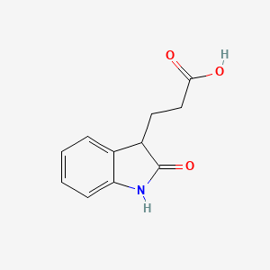 molecular formula C11H11NO3 B1349100 3-(2-氧代-2,3-二氢-1H-吲哚-3-基)丙酸 CAS No. 2971-17-7