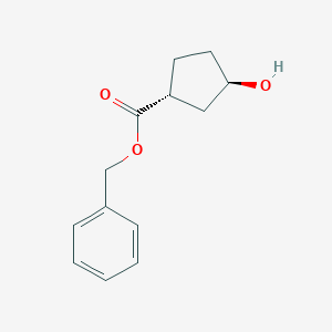 molecular formula C13H16O3 B134911 trans-Benzyl 3-hydroxycyclopentanecarboxylate CAS No. 946152-80-3