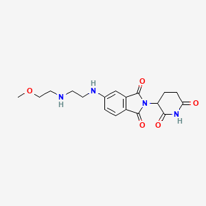 molecular formula C18H22N4O5 B13491217 2-(2,6-Dioxo-3-piperidyl)-5-[2-(2-methoxyethylamino)ethylamino]isoindoline-1,3-dione 