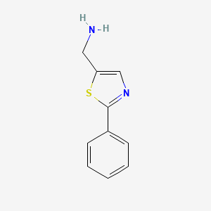 molecular formula C10H10N2S B1349123 (2-苯基-1,3-噻唑-5-基)甲胺 CAS No. 298705-56-3