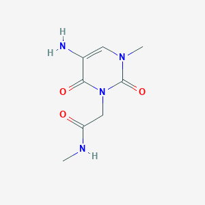 molecular formula C8H12N4O3 B13491269 2-(5-Amino-3-methyl-2,6-dioxo-3,6-dihydropyrimidin-1(2h)-yl)-N-methylacetamide 