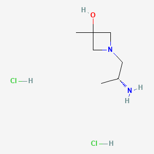 molecular formula C7H18Cl2N2O B13491330 (R)-1-(2-Aminopropyl)-3-methylazetidin-3-OL dihydrochloride 