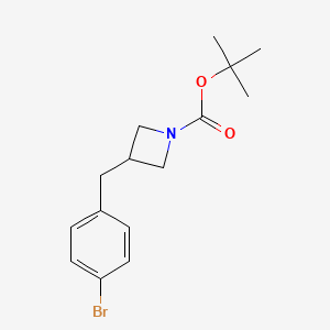 molecular formula C15H20BrNO2 B13491351 Tert-butyl 3-[(4-bromophenyl)methyl]azetidine-1-carboxylate 