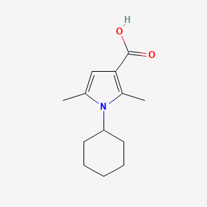 molecular formula C13H19NO2 B1349138 1-环己基-2,5-二甲基-1H-吡咯-3-羧酸 CAS No. 797798-85-7