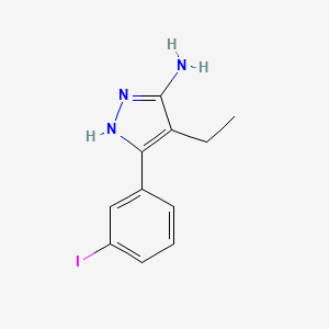 molecular formula C11H12IN3 B13491381 4-Ethyl-3-(3-iodophenyl)-1h-pyrazol-5-amine 