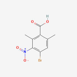 molecular formula C9H8BrNO4 B13491405 4-Bromo-2,6-dimethyl-3-nitrobenzoic acid 