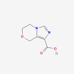 molecular formula C7H8N2O3 B13491424 5H,6H,8H-imidazo[4,3-c][1,4]oxazine-1-carboxylic acid 
