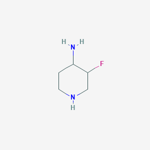 molecular formula C5H11FN2 B13491427 3-Fluoropiperidin-4-amine 