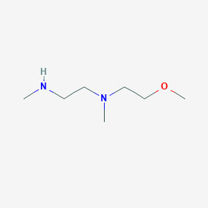 molecular formula C7H18N2O B13491431 {2-[(2-Methoxyethyl)(methyl)amino]ethyl}(methyl)amine 