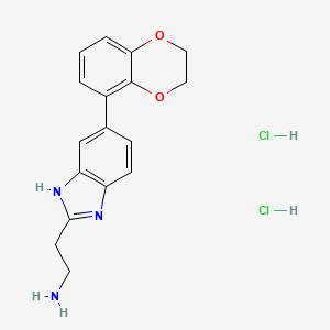 molecular formula C17H19Cl2N3O2 B13491461 2-[5-(2,3-dihydro-1,4-benzodioxin-5-yl)-1H-1,3-benzodiazol-2-yl]ethan-1-amine dihydrochloride 