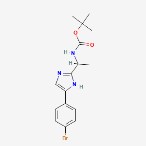 molecular formula C16H20BrN3O2 B13491548 Tert-butyl (1-(5-(4-bromophenyl)-1H-imidazol-2-yl)ethyl)carbamate 
