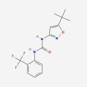 molecular formula C15H16F3N3O2 B1349155 1-(5-(tert-Butyl)isoxazol-3-yl)-3-(2-(trifluoromethyl)phenyl)urea CAS No. 304440-06-0