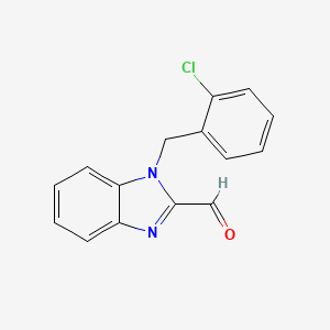 molecular formula C15H11ClN2O B1349165 1-(2-Chlorobenzyl)-1H-benzimidazole-2-carbaldehyde CAS No. 537010-38-1