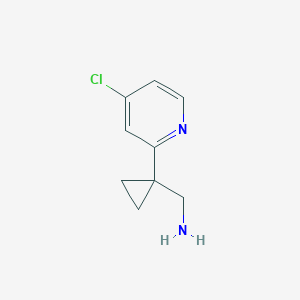 molecular formula C9H11ClN2 B13491659 (1-(4-Chloropyridin-2-YL)cyclopropyl)methanamine 