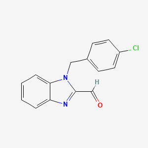 molecular formula C15H11ClN2O B1349166 1-(4-chlorobenzyl)-1H-benzimidazole-2-carbaldehyde CAS No. 537010-34-7