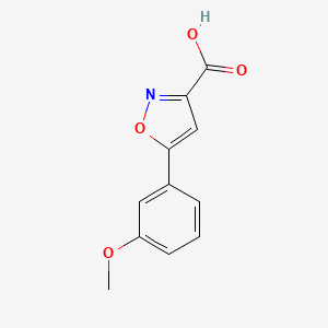 molecular formula C11H9NO4 B1349167 5-(3-Methoxyphenyl)isoxazole-3-carboxylic acid CAS No. 668971-56-0