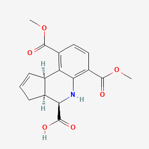 molecular formula C17H17NO6 B13491798 rac-(3aR,4S,9bS)-6,9-bis(methoxycarbonyl)-3H,3aH,4H,5H,9bH-cyclopenta[c]quinoline-4-carboxylic acid 