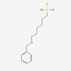 molecular formula C13H19ClO3S B13491832 6-(Benzyloxy)hexane-1-sulfonyl chloride 